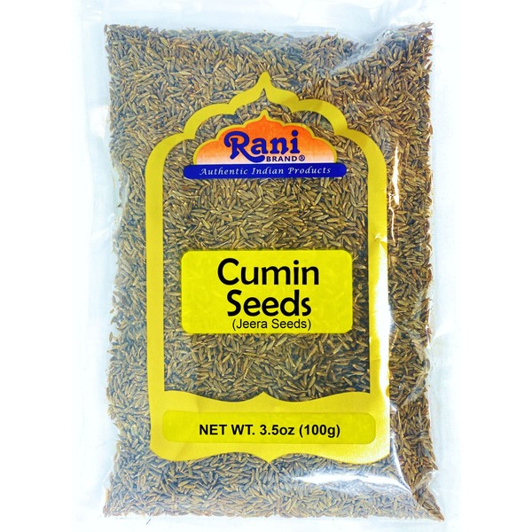 Rani Cumin Seeds Whole (Jeera) Spice 3.5oz (100g) ~ All Natural | Gluten Friendly | NON-GMO | Vegan | Indian Origin