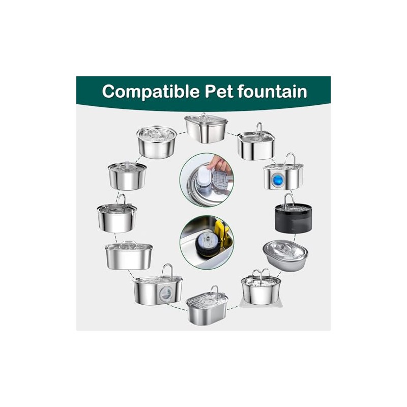 Cat Water Fountain Replacement Filters - 16 Pack