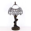 Small Tiffany Table Lamp Stained Glass Desk Lamp White Bending