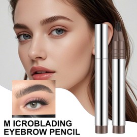 Eyebrow Filler Pen - 2-in-1 Microfilling Eyebrow Pencil | Long-Lasting Sweat-Proof Hairline Pen, Makeup Accessories Beauty Supplies for Special Occasions Professional Salon