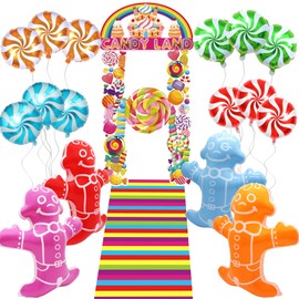 18 Pcs Candyland Party Decorations, Candys Theme Photo Prop