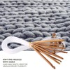 Knitting Needles,12pcs Carbonized Bamboo Afghan Tunisian Crochet Hooks Set Carpet