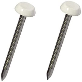 100 x 50mm White Poly Pins Poly Nails