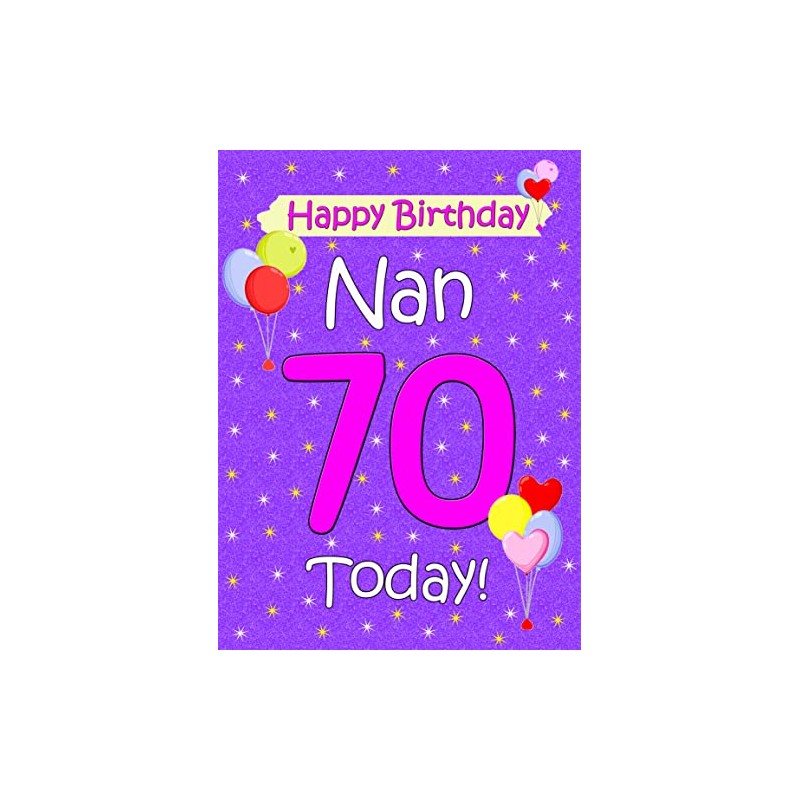 Nan 70th Birthday Card (Lilac)