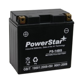PowerStar PS-14BS ATV Battery for YTX14-BS Compatible With Honda TRX500FPM FourTrax Foreman 4x4 w/Power Steering