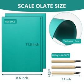 TOPCZY Linoleum Plate A4, Lino Printing Plate Set, Linoleum Carving Set, Double-Sided, Easy to Carve, Lino Printing Plate Safety, Precise Printing for Print Graphics, Crafts, DIY
