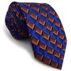 [S&W SHLAX&WING] Men's Necktie Pocket Square Blue Copper Tie Set