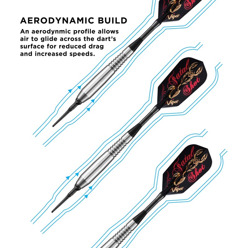 Viper Fatal Shot 18 Gram Soft Tip Darts & Casemaster