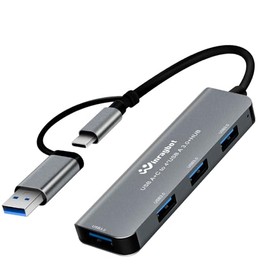 USB HUB for Laptop,USB Splitter USB c hub USB USB 3.0 hub,USB c hub (USB A/C HUB with 4 * 3.0 and no HDMI)