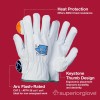 Superior Glove Heavy Duty White Leather Work Gloves Cut Heat