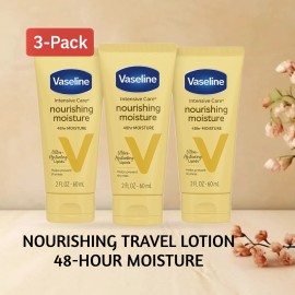 Vaseline 3x Vaseline Intensive Care Nourishing Moisture Lotion 2 fl oz Travel Size