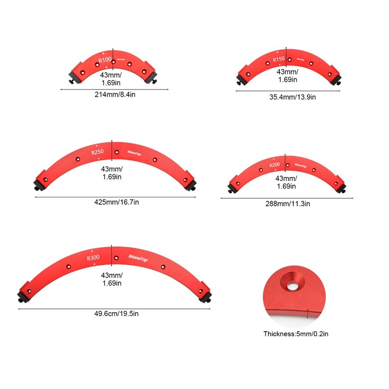IMeanTop Router Corner Radius Template Router Radius Jig Router Corner