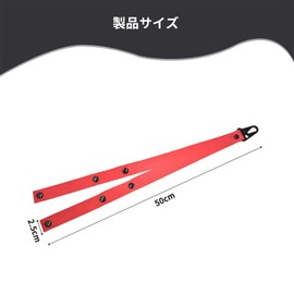 Cheerleading & Dance Pom Pom Holder - Neck Strap for Convenient Cheering Ball Webbing Buckle Design for Sports Events (Red)