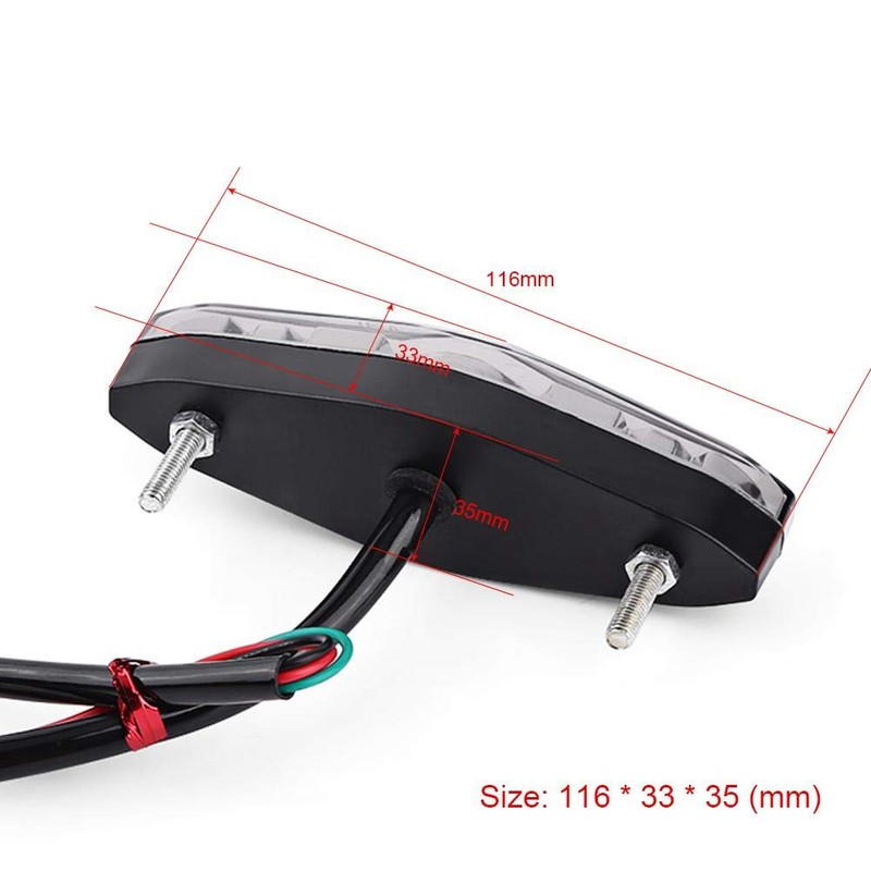 12V 15 LED Motorcycle Brake Stop Running Tail Light Turn