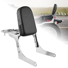 AUFER Detachable Chrome Rear Passenger Backrest Sissy Bar With Backrest Pad And Luggage Rack Compatible With For Rebel 250 CA250 CMX250 All Years