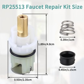 RP25513 Faucet Cartridge for Delta Two Handle Faucet Repair Kit, Faucet Leak Repair Kit with Cartridge RP4993 Seats Springs (2 Pack)