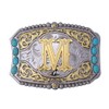 Btilasif Western Belt Buckle Cowboy Rodeo Initial Letters ABCDEFG to