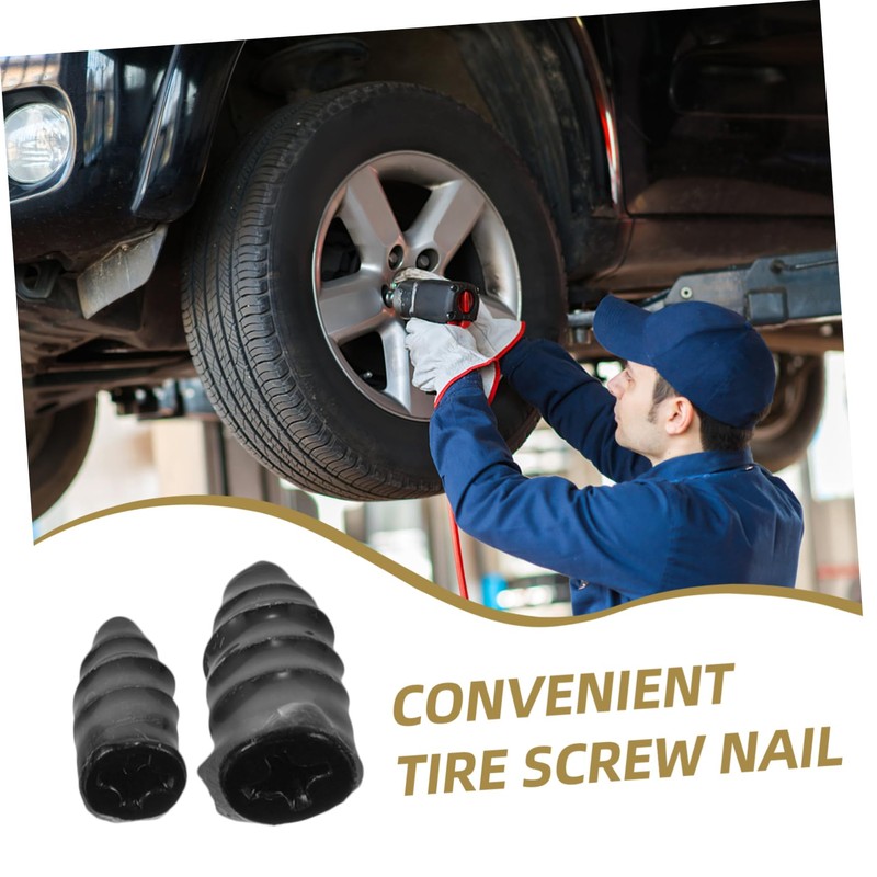 ULTECHNOVO 1set Rubber Screw Nails for Puncture Repair Includes Nails