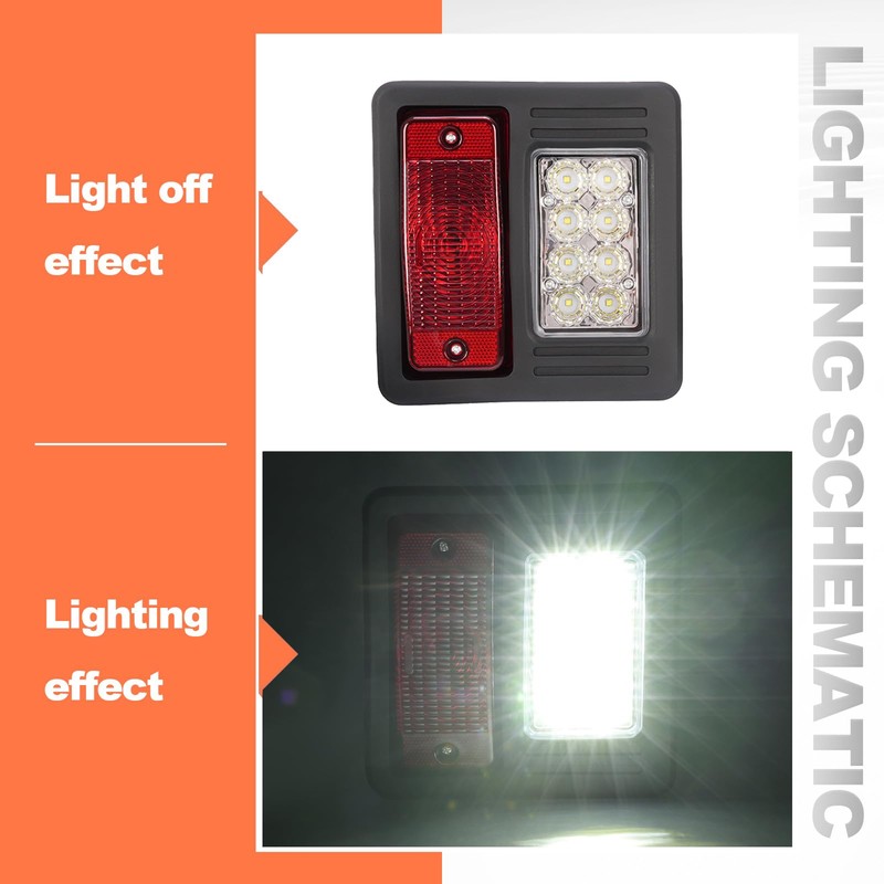 HECASA LED Tail Light Kit Compatible with Bobcat Skid Steer