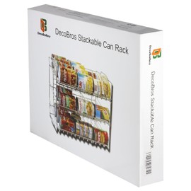DecoBros Supreme Stackable Can Rack Organizer, Chrome Finish