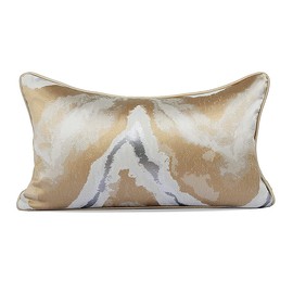 Gold Pillow Covers Decorative Unique Lumbar Pillow Home Decor for Sofa Outdoor Bedroom living room Terrace Chair With Invisible Zippe12 x 20 Inch (30cmX50cm gold)