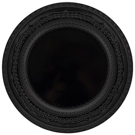Koyal Wholesale Vintage Lace Charger Plates, Bulk French Style Decor, Ornate Charger Plates, Rustic Farm Table Decor (4, Black)