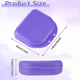 Nuenen 180 Pcs Retainer Case with Vent Holes Mouth Guard Container Case Dental Storage Container Multicolor Dental Retainer Box for Office Travel Household, 9 Colors (Fresh Color)