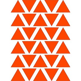 Klein_Kreations "Triangles Wall Décor Vinyl Decal, Orange