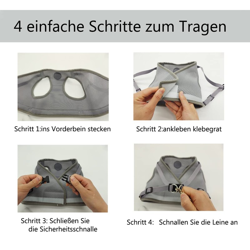 Dog Harness Set with Lead, Dog & Cat, Small Soft