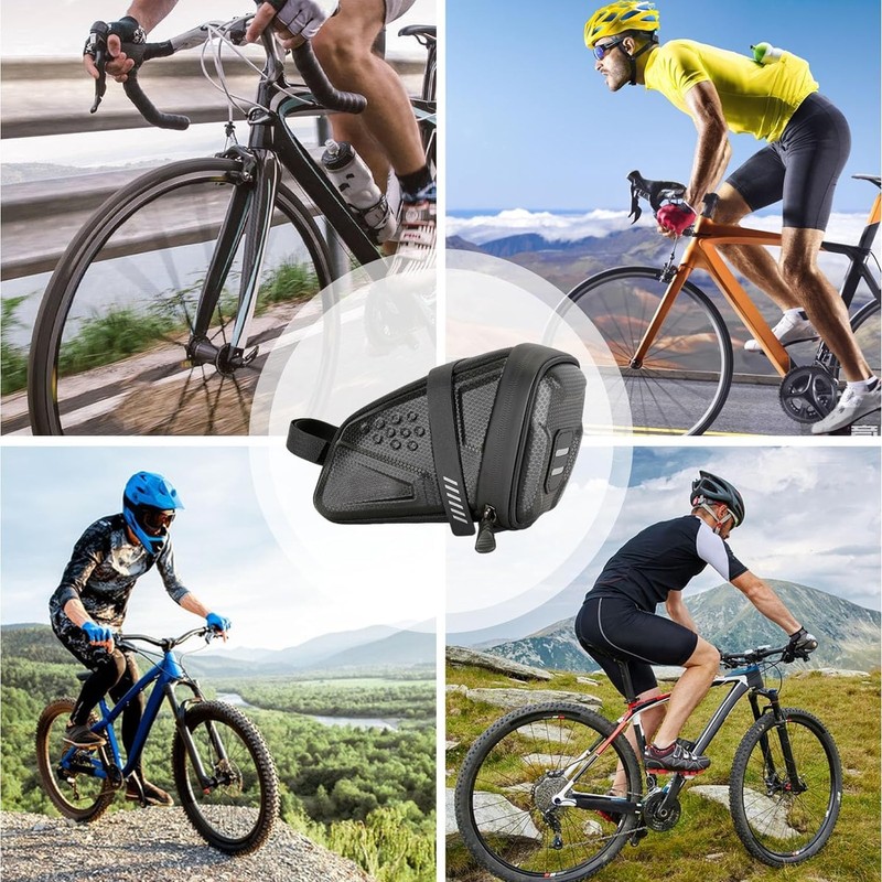 UNIQOCK Bicycle Saddle Bag, Waterproof, Seat Bag, Tail Bag, 2.3