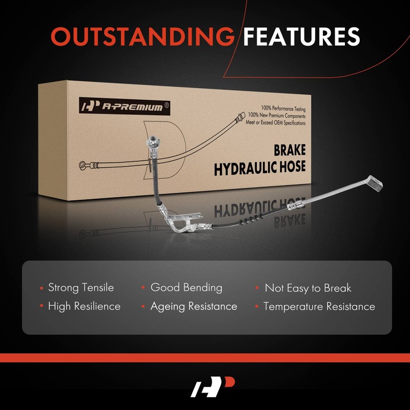 A-Premium Front Driver Brake Hydraulic Hose Compatible with Select Dodge