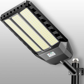 HYKENTE TW024C Motion Sensing Solar IP65 LED Street Light Remote Control Dimmable 276LED SMD 5054 Super Bright for Outdoor UseColor: Black, Emitting Color: White, Lamp Power(W): LA076T