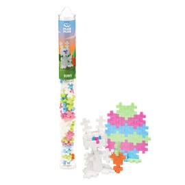 Plus Plus - Mini Maker Tube - Bunny - 70 Piece, Construction Building Stem / Steam Toy, Interlocking Mini Puzzle Blocks for Kids