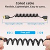 RIIEYOCA 8K Short Mini HDMI to HMDI Coiled Cable,90 Degree