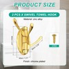 PATIKIL Swivel Towel Hooks Foldable Towel Hook Clothes Hooks Hanger
