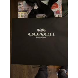 COACH Bag 100% Auth Shopping Bag Gold Rare 8x6