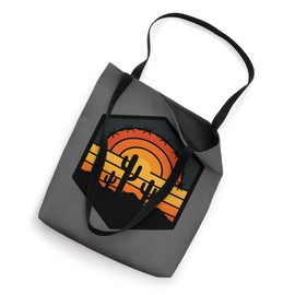 Desert Sunset Cactus Framed In Barbed Wire Westerncore Tote Bag