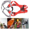 Red Gray Polyester Full Body Rock Climbing Harness Outdoor Protection