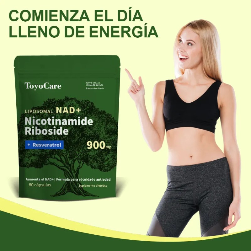 Toyocare Nad+ Nicotinamida Ribosida Antienvejecimiento 900mg