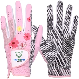 PaYaPa in NEW YORK, GH - Guantes de golf de cuero para mujer, un par (estampado de flores en ambas manos)