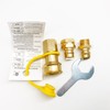 GRILLJOB 3/4" Female and Male Solid Brass Dual Fuel Generator