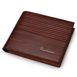 W001 Men's Wallet Credit Cards in PU Leather with RFID Protection NFC, Light Coffee, Modern, Minimalist