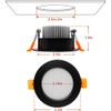 YGS-Tech 3 Inch LED Recessed Lighting Dimmable Downlight, 5W(40W Halogen