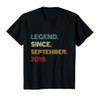 6 Years Old Legend Since September 2019 6th Birthday T-Shirt