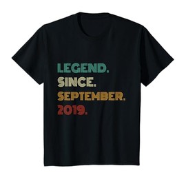 6 Years Old Legend Since September 2019 6th Birthday T-Shirt