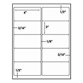 200 Label Outfitters® 4” x 2” Metallic Gold Foil Laser Permanent Adhesive Shipping Labels – 20 Sheets