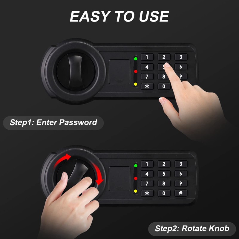 Tenamic Safe Box 2.2 Cuft Fireproof Waterproof Home Safe, Keypad