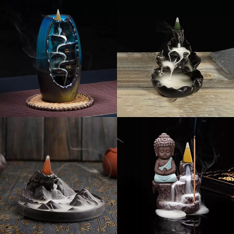 Inscents Waterfall® Backflow Incense Cones, 100% Natural Scents (Pack of