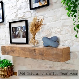 baqor Wood Knot Decor Chain Link - Coffee Table Shelf Office Entryway Decorative Object Wooden Knot Sculpture Rustic Accents Modern Boho Celtic Home Living Room Farmhouse