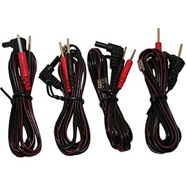Global 45" Replacement TENS Unit 3.5mm Lead Wires (4)=2 Pair